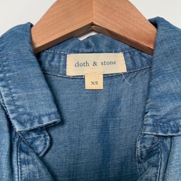 cloth & stone Anthropologie Chambray Shirt Dress Tunic - Picture 5 of 10